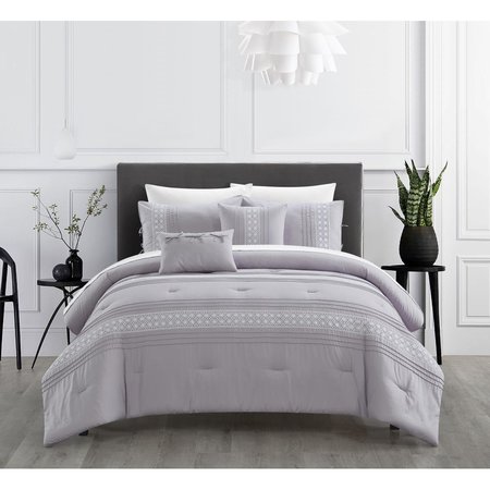 CHIC HOME 7 Piece Bryent Comforter Set, Lilac - Twin Extra Large BCS37039-BIBTX-US